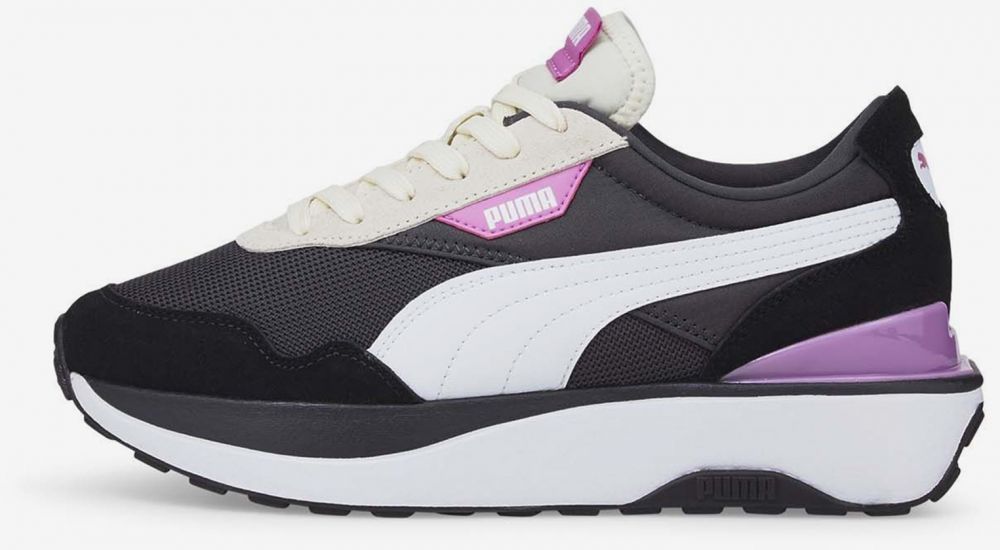 Bielo-čierne dámske tenisky so semišovými detailmi Puma
