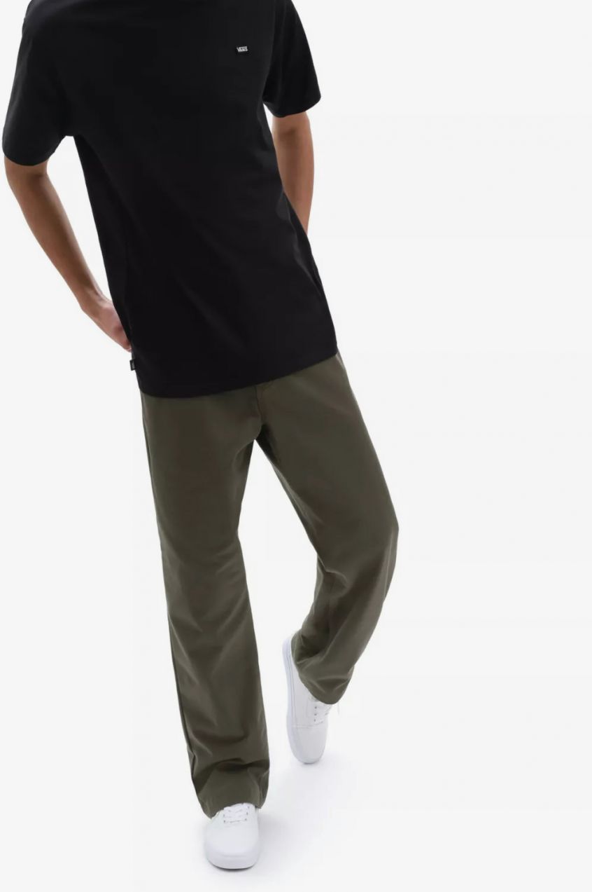 Kaki pánske nohavice VANS Chino