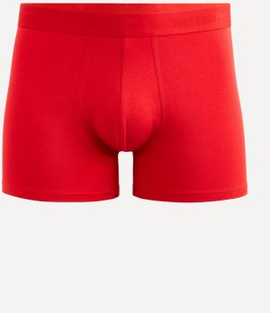 Červené pánske bavlnené boxerky Celio Binormal