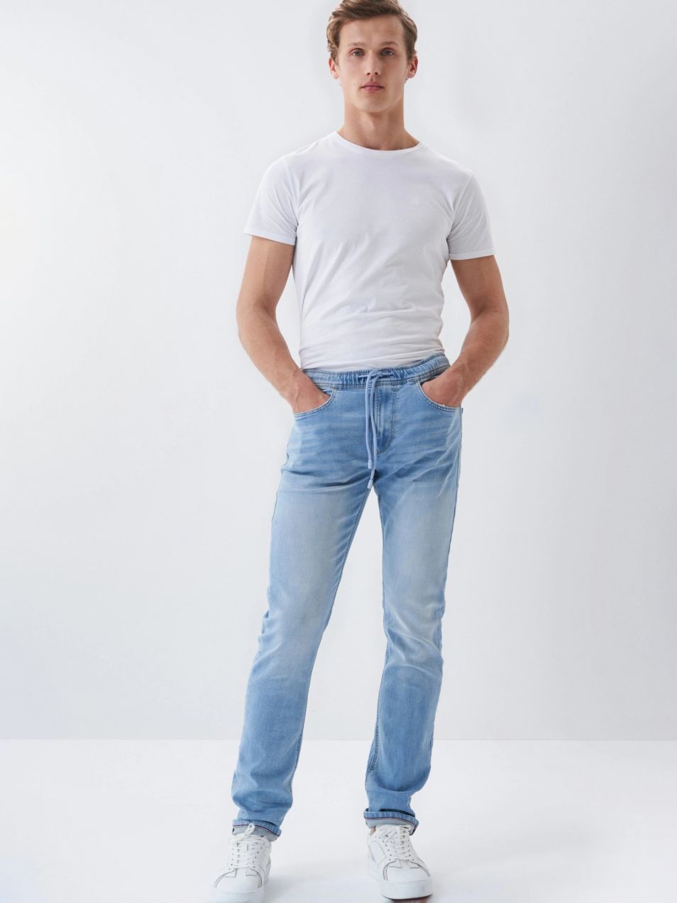 Svetlomodré pánske slim fit džínsy Salsa Jeans Regular