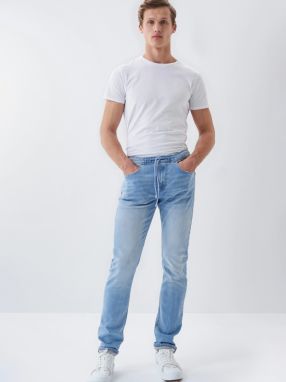 Svetlomodré pánske slim fit džínsy Salsa Jeans Regular