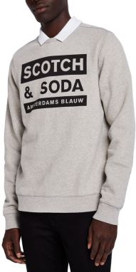 Scotch&Soda sivá pánska mikina Amsterdams Blauw