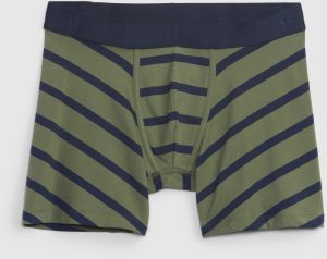 Čierno-zelené pánske pruhované boxerky GAP
