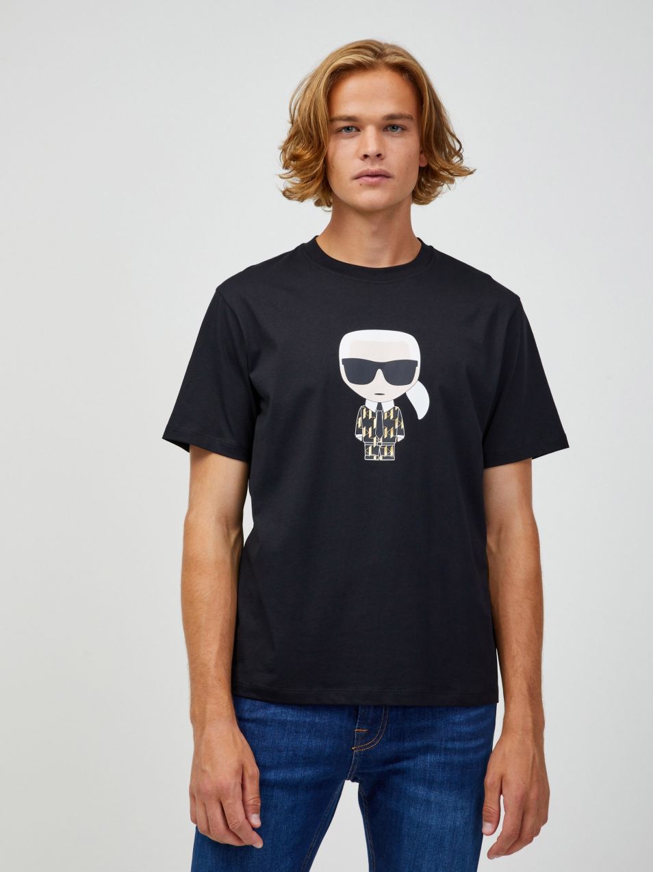 Čierne unisex tričko KARL LAGERFELD