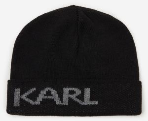 Čiapky, šály, rukavice pre mužov KARL LAGERFELD - čierna