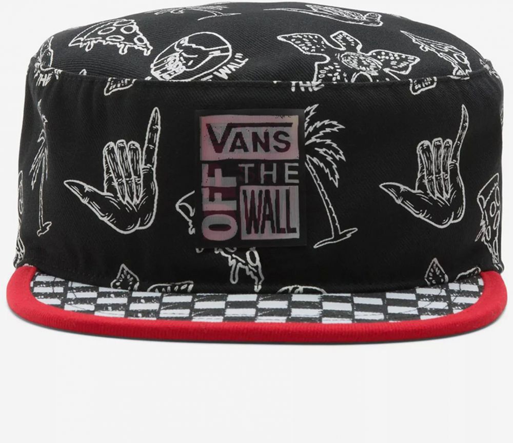 Čierna pánska vzorovaná šiltovka VANS Sketch Pill Box