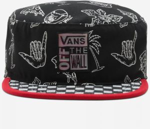 Čierna pánska vzorovaná šiltovka VANS Sketch Pill Box