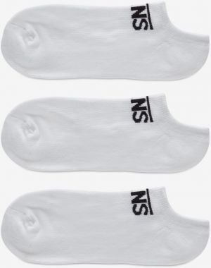 Sada troch párov ponožiek v bielej farbe VANS