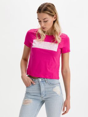 Guess ružové crop top Adria