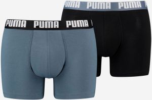 Sada dvoch pánskych boxeriek v čiernej a modrej farbe Puma