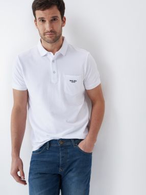 Biele pánske polo tričko Salsa Jeans Italy