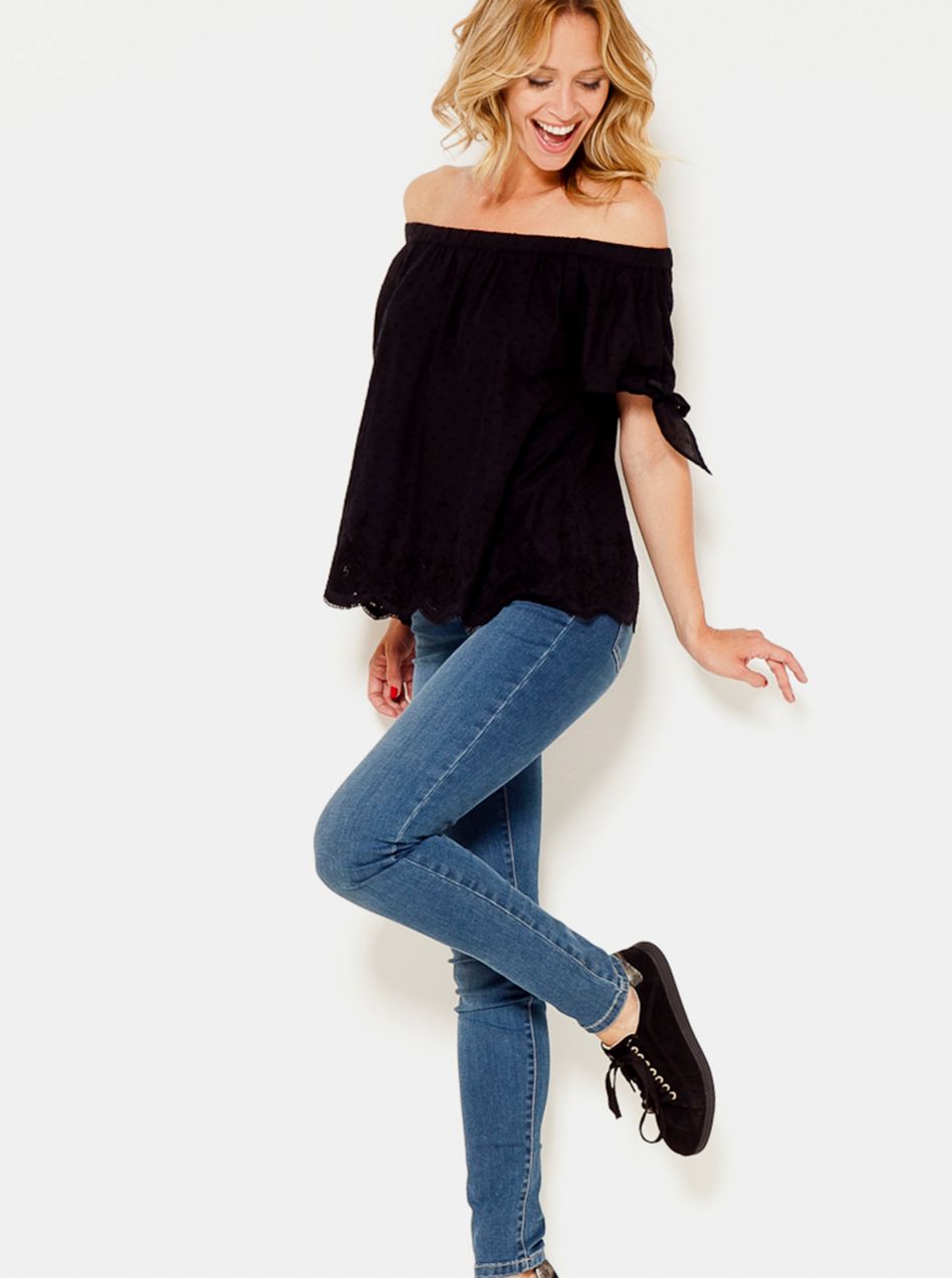 CAMAIEU modré skinny fit džínsy