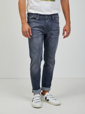 Čierne pánske straight fit Pepe Jeans Finsbury