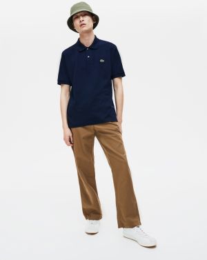 Tmavomodrá pánska basic polokošeľa Lacoste