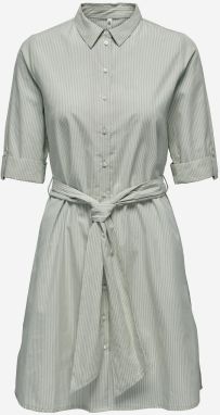 Svetlošedé pruhované košeľové šaty Jacqueline de Yong Hall
