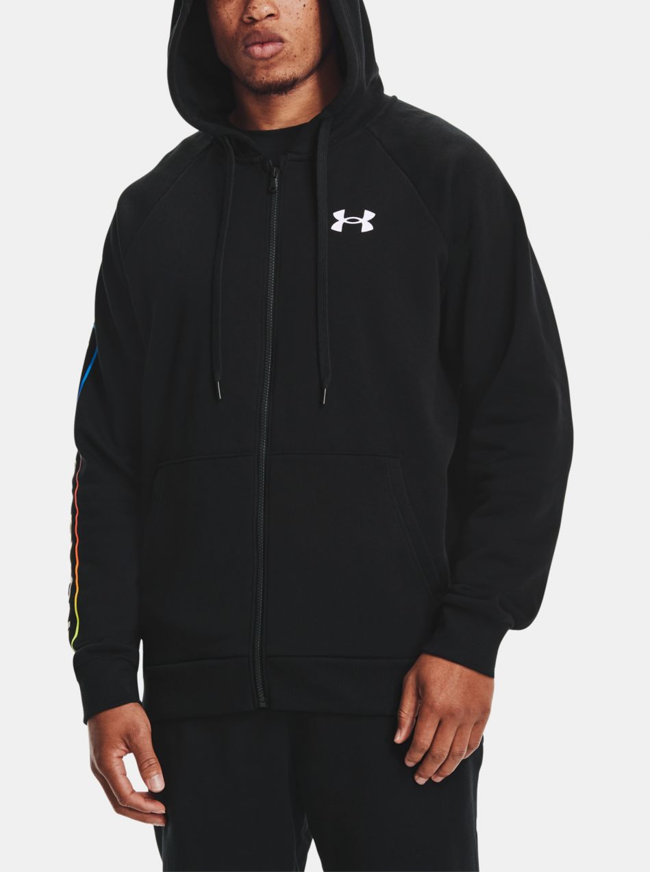 Mikina Under Armour RIVAL FLC LOCKERTAG FZ HD-BLK