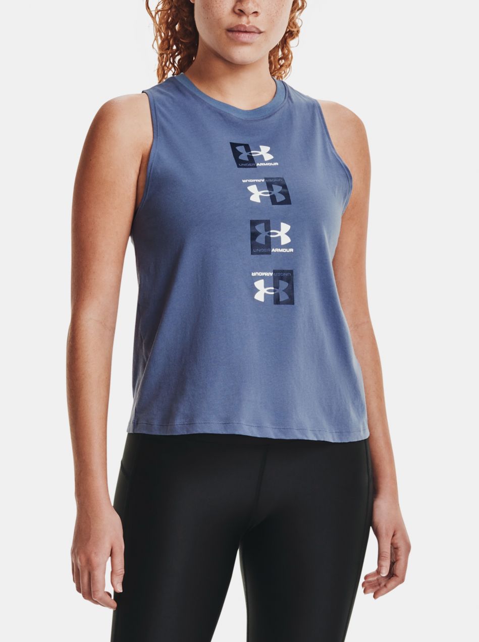 Tielko Under Armour Live UA Repeat Muscle Tank-BLU