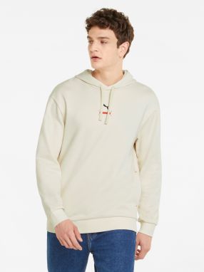 Krémová pánska mikina s kapucou Puma Better Hoodie