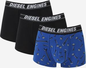 Súprava troch pánskych boxeriek Diesel v modrej a čiernej farbe