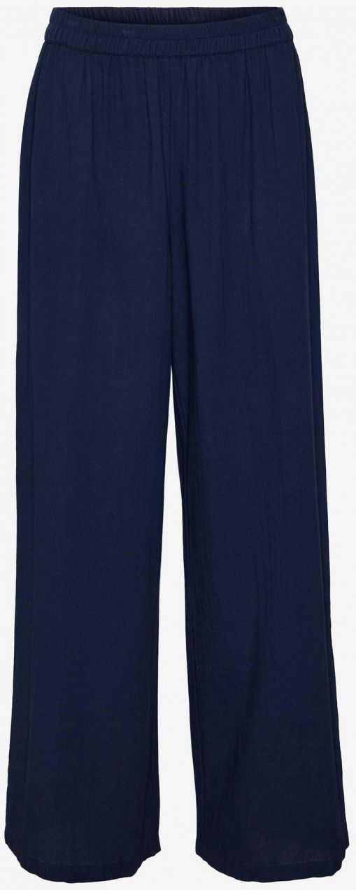 Tmavomodré široké nohavice VERO MODA Line