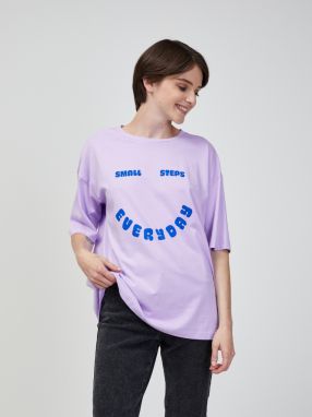 Svetlofialové oversize tričko VERO MODA Skye Cody