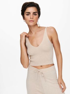 Béžový crop top ONLY Cozy