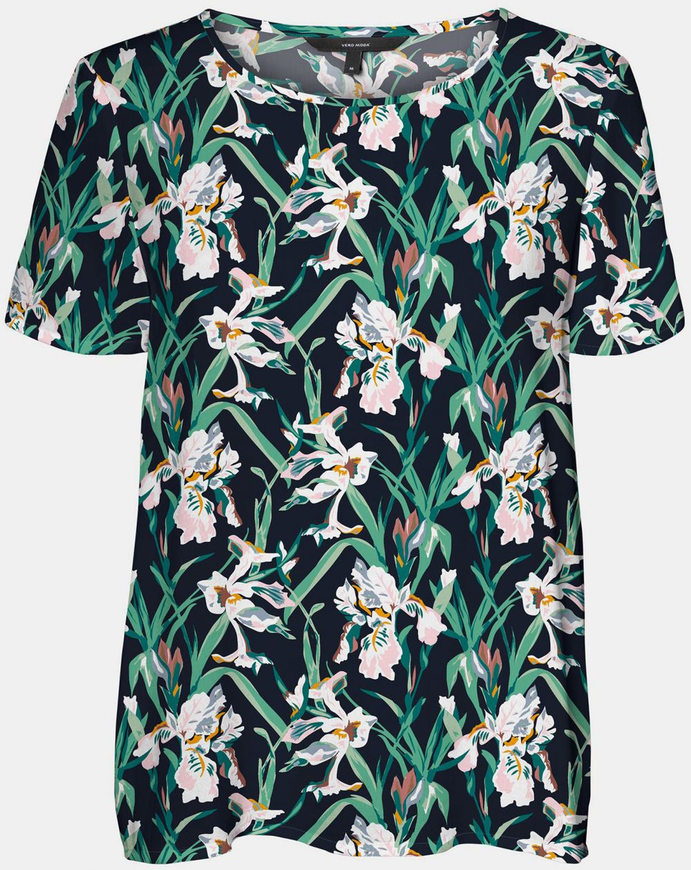 Zeleno-modrá kvetovaná blúzka VERO MODA Simply