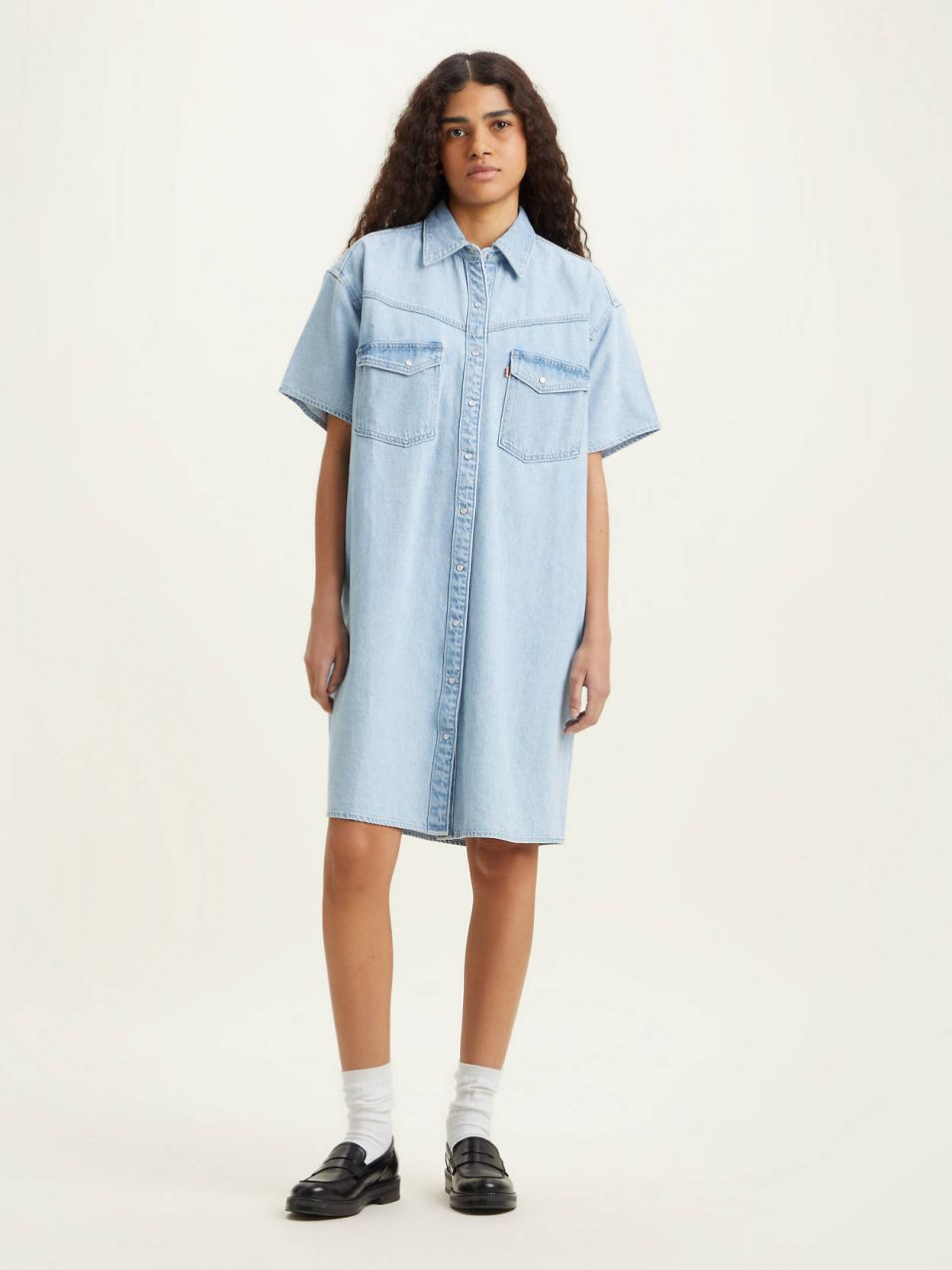 Svetlomodré rifľové košeľové šaty Levi's® Elowen Western
