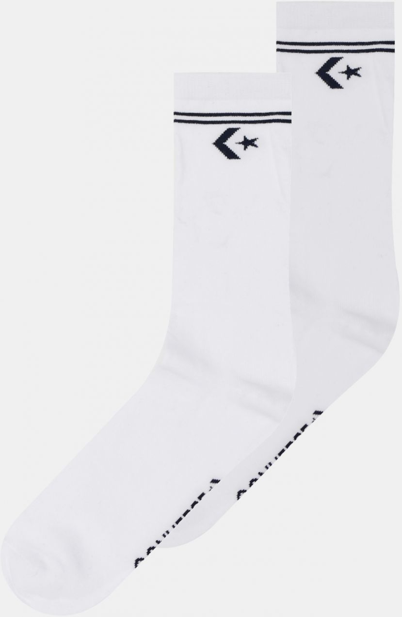 Sada dvoch párov bielych dámskych ponožiek Converse