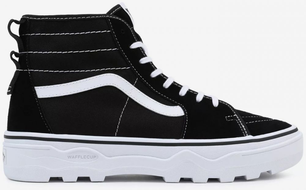 Čierne dámske členkové kožené tenisky VANS