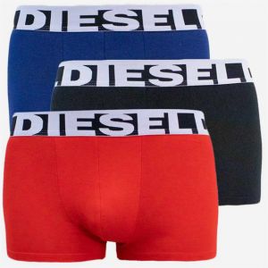 Diesel Boxerky 3 ks Čierna Modrá Červená