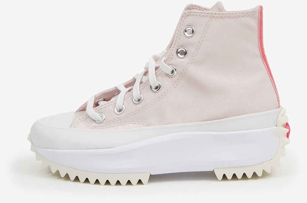 Svetloružové dámske členkové tenisky na platforme Converse Run Star Hike