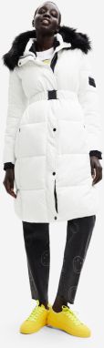 Biely dámsky zimný kabát Desigual Sundsvall