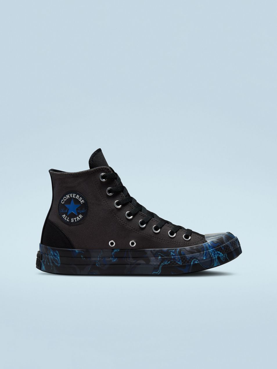 Čierne pánske členkové tenisky Converse Chuck Taylor Marbled