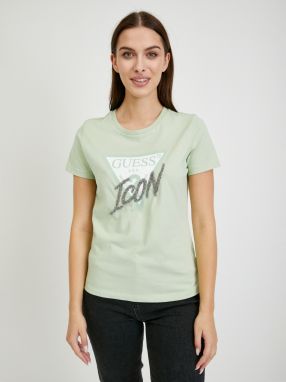 Svetlozelené dámske tričko Guess
