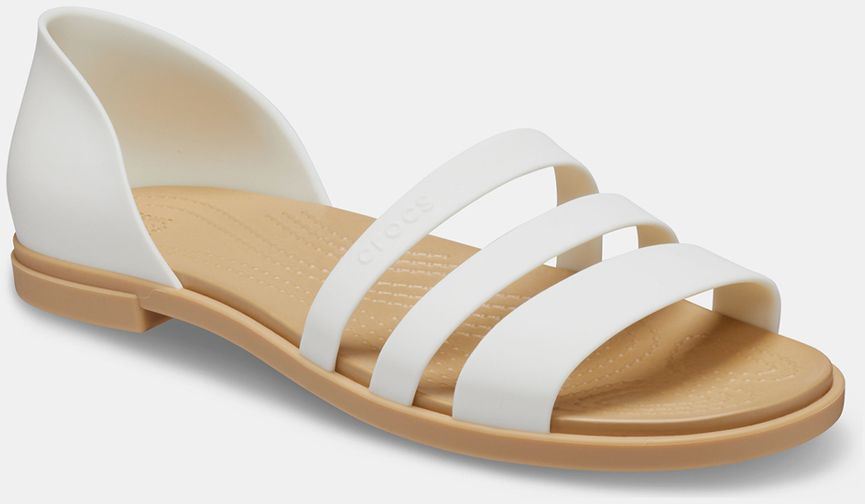 Crocs biele sandále Tulum Open Flat