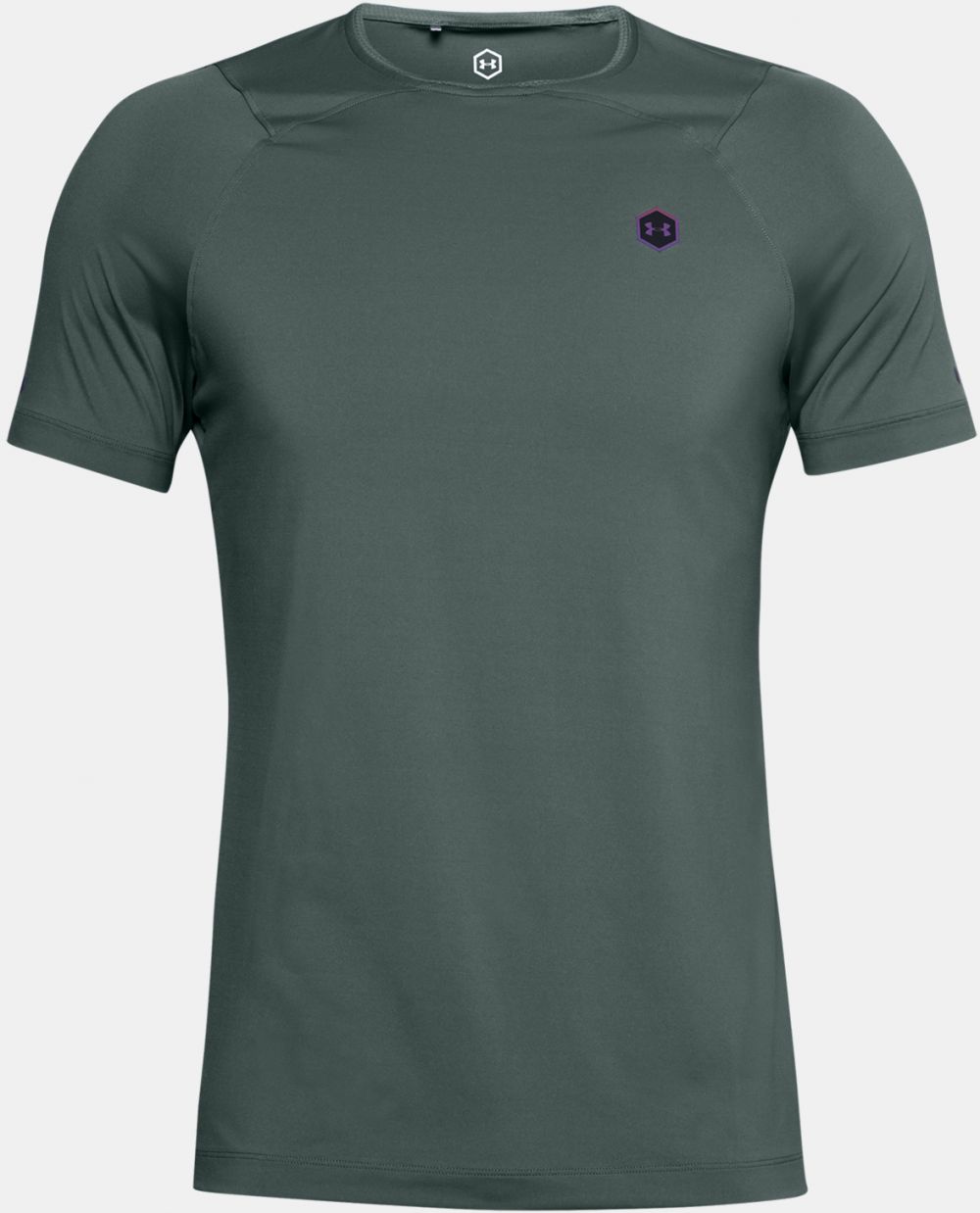 Tričko Under Armour UA Rush HG Fitted SS - tmavě šedé