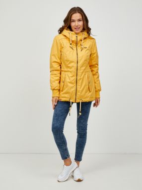 Žltá dámska zimná bunda s kapucňou Ragwear Danka