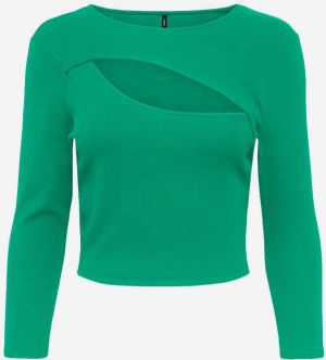 Zelené tričko s priestrihom ONLY Lurri