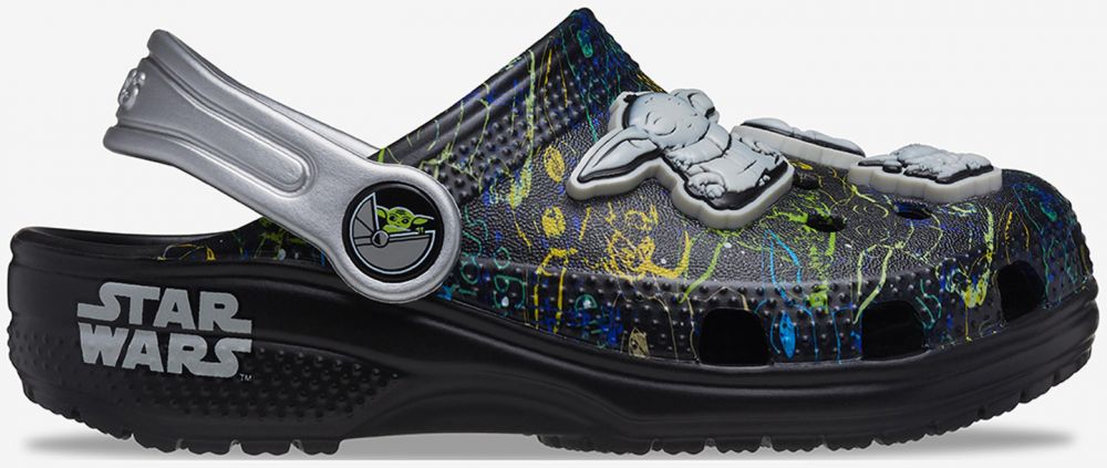 Čierne detské vzorované papuče Crocs Star Wars
