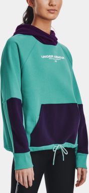 Mikina Under Armour Rival + Fleece Hoodie - zelená