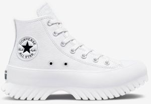 Biele dámske kožené členkové tenisky Converse