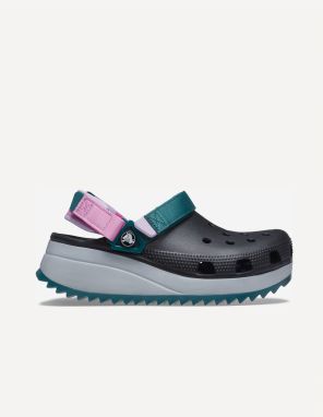 Čierne dámske šľapky na kline Crocs Classic