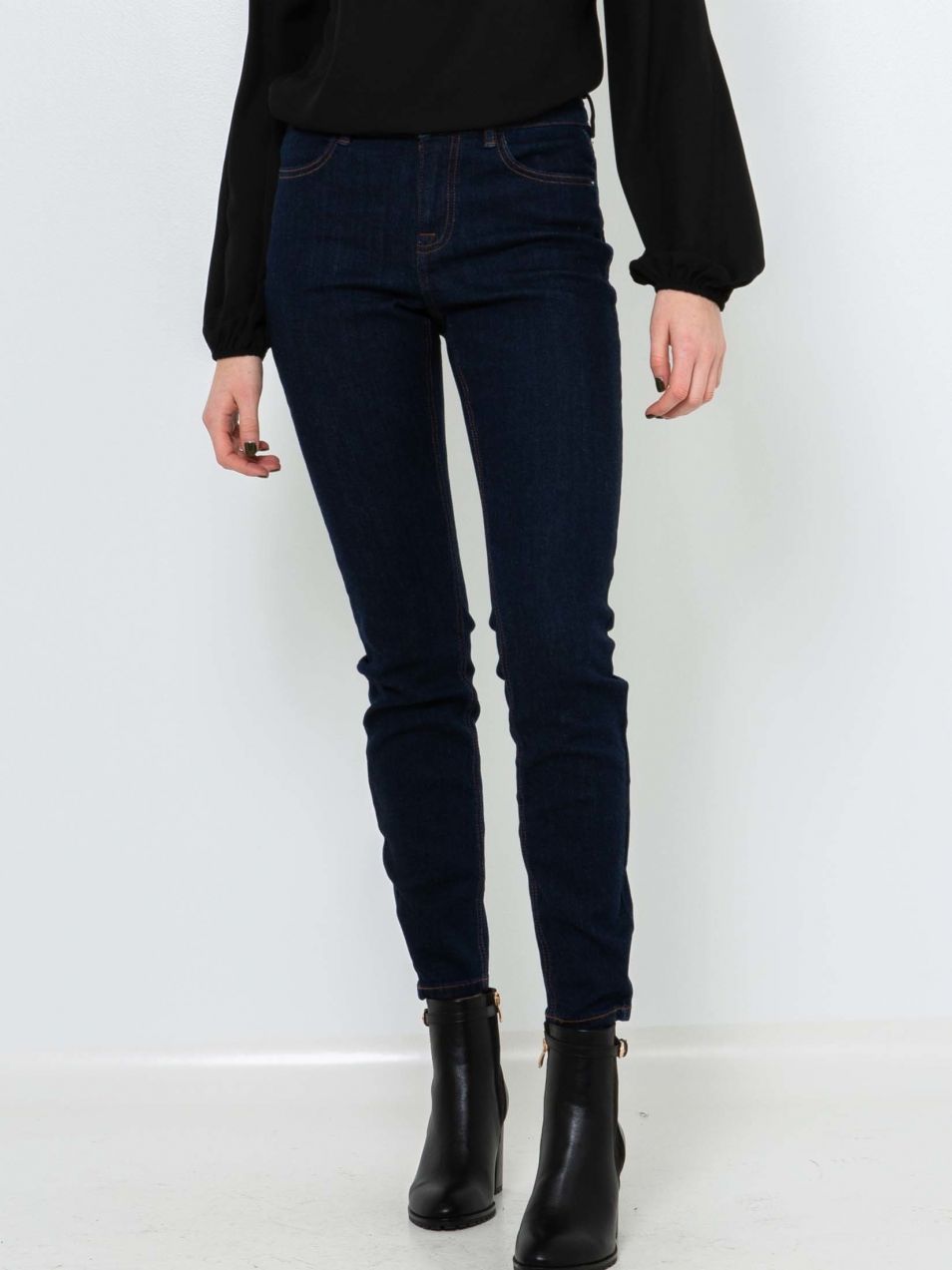 Skinny fit pre ženy CAMAIEU - tmavomodrá