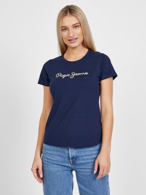 Tmavomodré dámske tričko Pepe Jeans Dorita