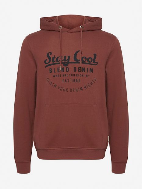 Tehlová mikina s kapucňou Blend