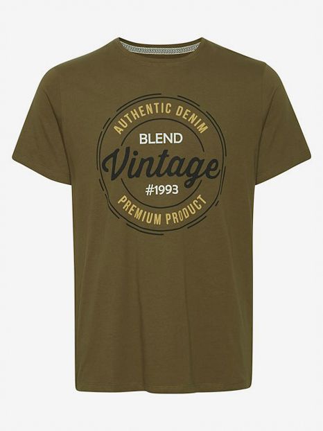Kaki tričko s krátkym rukávom Blend