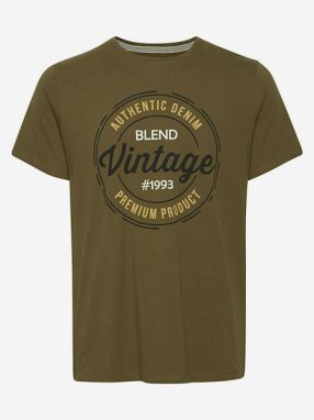 Kaki tričko s krátkym rukávom Blend