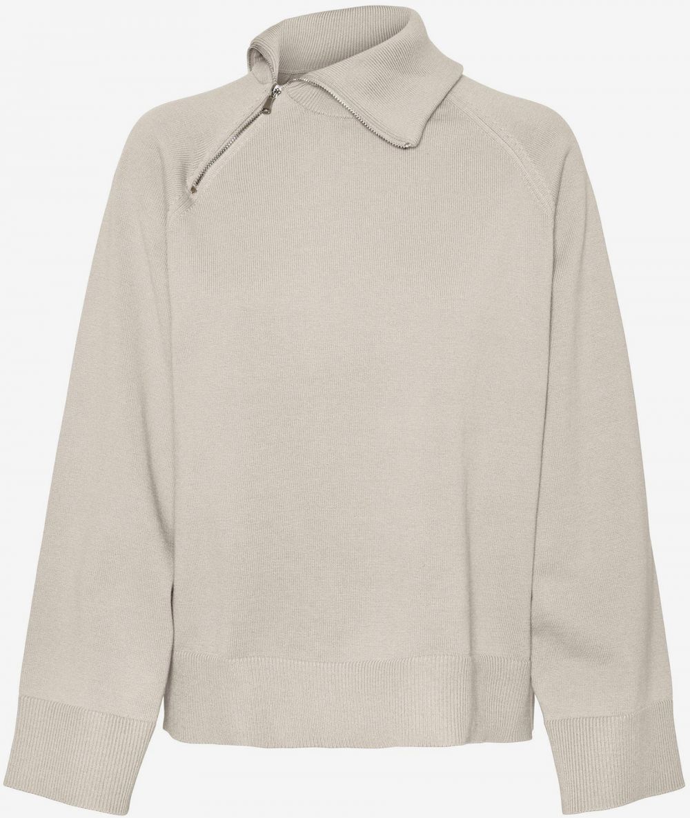 Krémová mikina s prímesou vlny AWARE by VERO MODA Vivan