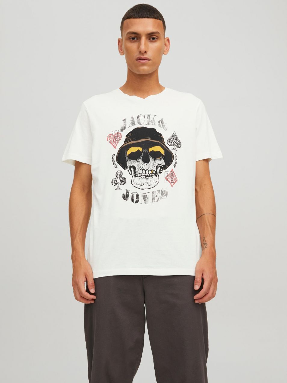 Tričká s krátkym rukávom pre mužov Jack & Jones - biela